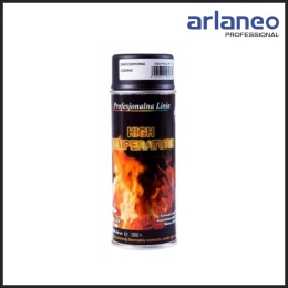 SPRAY 400ML ŻAROODPORNY CZARNY 9011 FARBA DO 650°C MOTO GAMA