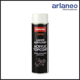 SPRAY ACRYL TOPCOAT BIAŁY POŁYSK 500 ML NOVOL
