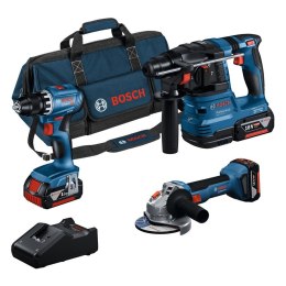 ZESTAW COMBI GSR18V-45 + GWS18V-8 + GBH18V-22 3*4.0AH BOSCH