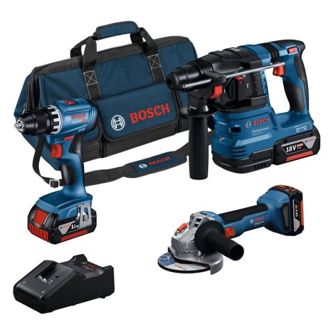 ZESTAW COMBI GSR18V-45 + GWS18V-8 + GBH18V-22 3*4.0AH BOSCH ZESTAW COMBI GSR18V-45 + GWS18V-8 + GBH18V-22 3*4.0AH BOSCH