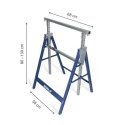 KOBYŁKA STALOWA REGULOWANA UDŹWIG MAX 200KG DEDRA