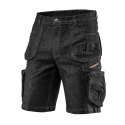 KRÓTKIE SPODENKI ROBOCZE DENIM, CZARNE XL NEO