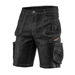 KRÓTKIE SPODENKI ROBOCZE DENIM, CZARNE M NEO