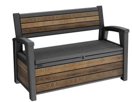 SKRZYNIA/ŁAWKA OGRODOWA, TARASOWA, DECO BENCH, WALLNUT KETER
