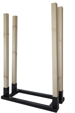 STOJAK NA DREWNO METALOWY 80CM. DREWNIANE SŁUPKI BIG