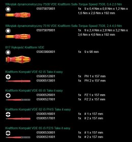 ZESTAW NARZĘDZI DO SZAF STEROWNICZYCH 23 CZ. WERA