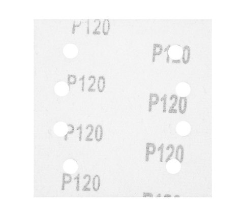 PAPIER ŚCIERNY KWADRAT P120 113*113MM, 8 OTW. 5 SZT. NEO PAPIER ŚCIERNY KWADRAT P120 113*113MM, 8 OTW. 5 SZT. NEO
