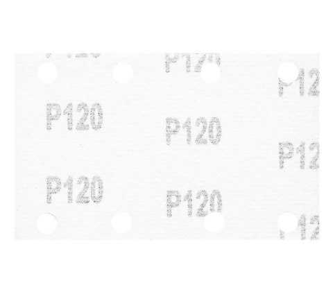 PAPIER ŚCIERNY PROSTOKĄT P120 130*80MM, 8 OTW. 5 SZT. NEO PAPIER ŚCIERNY PROSTOKĄT P120 130*80MM, 8 OTW. 5 SZT. NEO