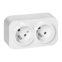GNIAZDO PODWÓJNE TODO 2*2P+Z IP20, 16A, 230V BIAŁE 10 SZT ORNO
