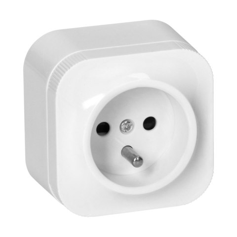 GNIAZDO POJEDYNCZE TODO 2P+Z IP20, BIAŁY ORNO