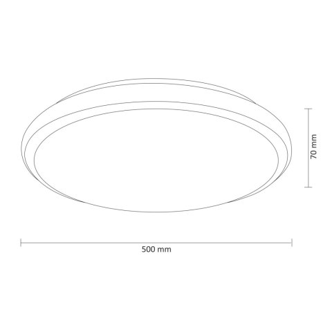 PLAFON LED IRINA 50 OKRĄGŁY 68W 7500LM 3000K-6000K PILOT POLUX PLAFON LED IRINA 50 OKRĄGŁY 68W 7500LM 3000K-6000K PILOT POLUX