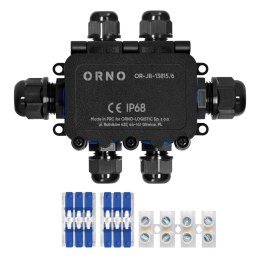 PUSZKA N/T IP68, 0.5-6.0MM2, 2 DŁA. M20, 4 DŁA. M16 ORNO
