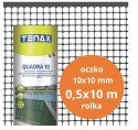 SIATKA PVC QUADRA 10 GRAFIT 0.5M*10MB OCZKO 10MM UN