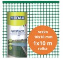 SIATKA PVC QUADRA 10 ZIELONA 1.0M*10MB OCZKO 10MM UN