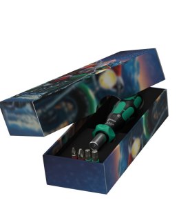 WKRĘTAK KRAFTFORM Z GRZECHOTKĄ + BITY 5 CZ. OPK. ŚWIĄTECZNE WERA