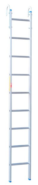 DRABINA ALUMINIOWA OPIERALNA Z HAKIEM 265CM