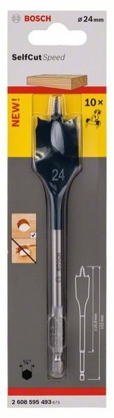 WIERTŁO ŁOPATKOWE SELF CUT 24*152MM