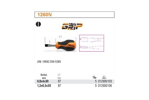 WKRĘTAK PŁASKI BETAGRIP 6.5X30MM BETA