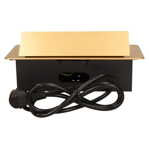 GNIAZDA WPUSZCZANE W BLAT 3X2P+Z PŁ RANT FREZOWANY 1,5M ZŁO ORNO