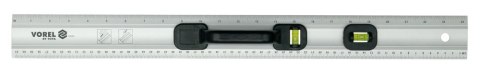 PRZYMIAR ALUMINIOWY Z UCHWYTEM I PODZIAŁKĄ 600MM 2 LIBELKI VOREL