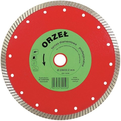 TARCZA DIAMENTOWA TURBO ORZEŁ 230MM IN CORPORE