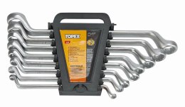KOMPLET KLUCZY OCZKOWO-ODGIĘTCH 6-SZTUKOWY 6-17MM PREMIUM TOPEX