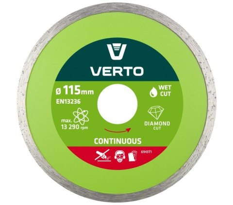 TARCZA DIAMENTOWA GŁADKA DO GLAZURY 115MM VERTO