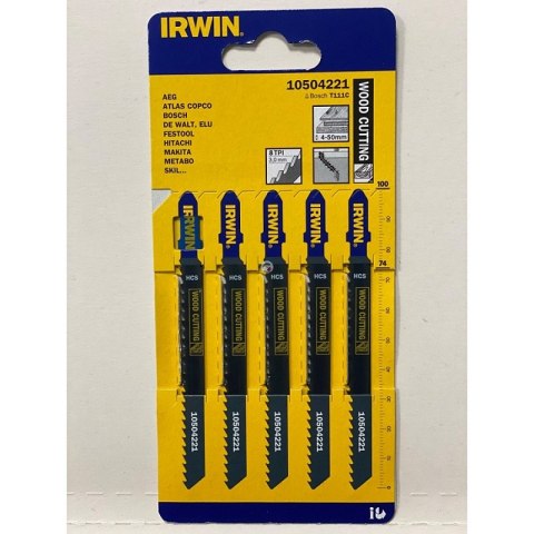 BRZESZCZOT DO DREWNA DO WYRZYNARKI KOMPLET 5SZTUK TYP T111C IRWIN