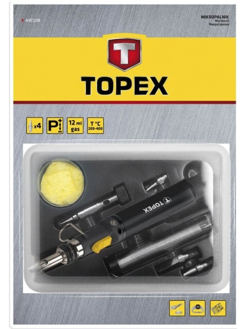 MIKROPALNIK ZESTAW Z KOŃCÓWKAMI DO LUTOWANIA TOPEX
