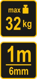 WAGA SPRĘŻYNOWA 32KG Z MIARKĄ ZWIJANĄ VOREL