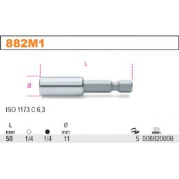 UCHWYT Z TRZPIENIEM 1/4'' DO KOŃCÓWEK 1/4''