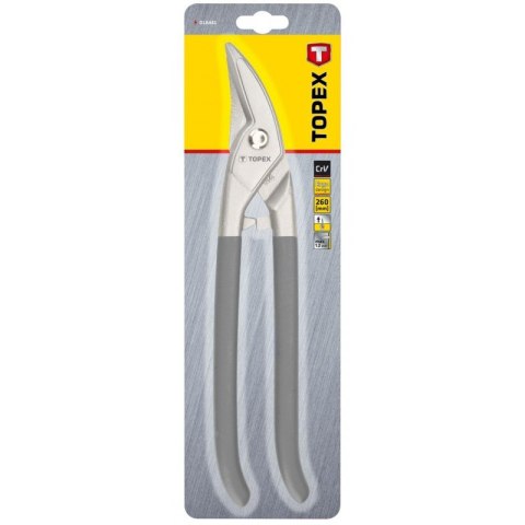 NOŻYCE DO BLACHY SZTANCOWE 260MM DO CIĘĆ KSZTAŁTOWYCH TOPEX