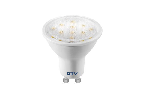 ŻARÓWKA LED SMD GU10 BIAŁY CIEPŁY 4W 230V KĄT ŚW.120* 300LM GTV