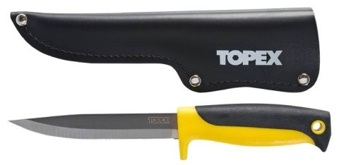 NÓŻ ZE SKÓRZANĄ KABURĄ TOPEX