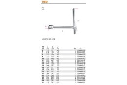 KLUCZ NASADOWY TYPU T 17MM BETA