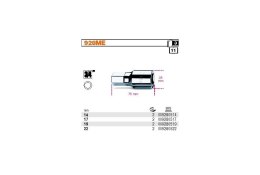 NASADKA 3/4' Z KOŃCÓWKĄ TRZPIENIOWĄ 22MM BETA