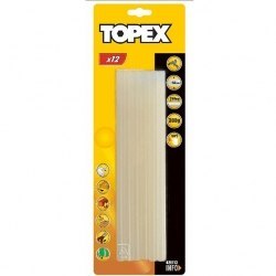 WKŁADY KLEJOWE 11/250MM 12 SZT. CZARNE TOPEX