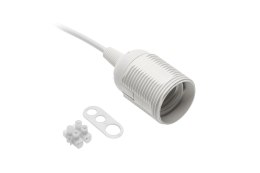 OPRAWKA E27 Z PRZEWODEM I KOSTKĄ 240V 60W, 2X0,75MM2 BIAŁA GTV
