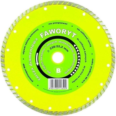 TARCZA DIAMENTOWA TURBO FAWORYT 125MM IN CORPORE