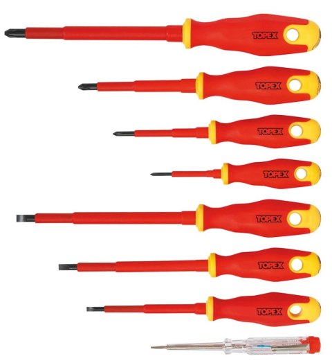 WKRĘTAKI ELEKTRYCZNE 7 SZTUK +PRÓBNIK 1000V TOPEX