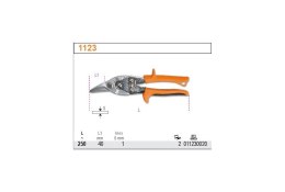 NOŻYCE DŹWIGNIOWE DO BLACHY PRAWE 250MM BETA