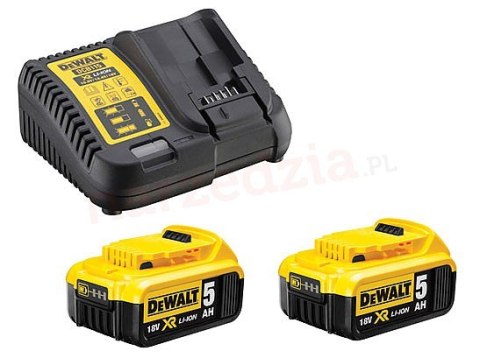 ZESTAW ŁADOWARKA WIELONAPIĘCIOWA XR + 2 AKUMULATORY 5.0 AH DEWALT