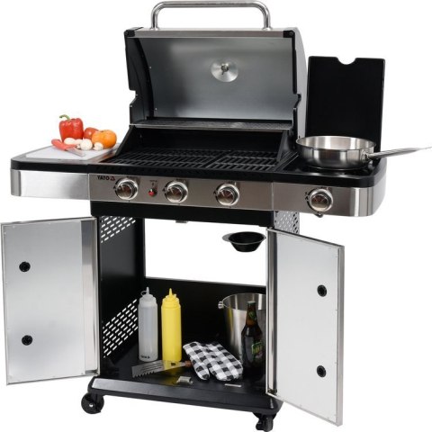 GRILL GAZOWY 3+1 STAL NIERDZEWNA 11,5KW GRILL GAZOWY 3+1 STAL NIERDZEWNA 11,5KW