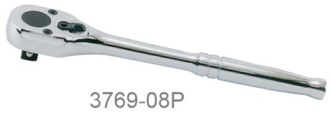 GRZECHOTKA 3/8 200MM 32 ZĘBY CHROM, UCHWYT POLEROWANY GRZECHOTKA 3/8 200MM 32 ZĘBY CHROM, UCHWYT POLEROWANY