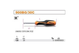 POKRĘTŁO Z ZABIERAKIEM KRÓTKIE 1/4'' 128MM BETA