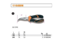 SZCZYPCE PÓŁOKRĄGŁE ODGIĘTE Q-TY BM160MM BLISTER BETA