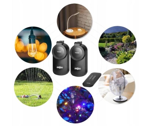 ZESTAW BEZPRZEWODOWY GNIAZDO STEROWANE PILOTEM 2+1 IP44 VIRONE