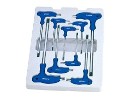 KOMPLET IMBUSÓW TORX Z UCHWYTEM 'L' 9 SZTUK T10 - T50 KING TONY