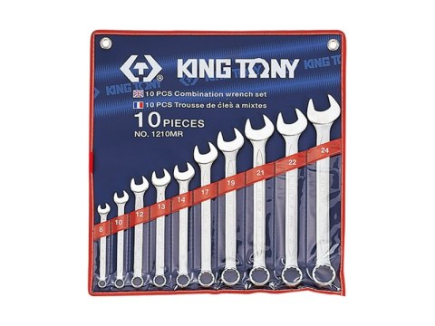 KOMPLET KLUCZY PŁASKO-OCZKOWYCH 10 SZTUK 8-24MM KING TONY KOMPLET KLUCZY PŁASKO-OCZKOWYCH 10 SZTUK 8-24MM KING TONY