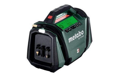 KOMPRESOR BEZOLEJOWY AKUMULATOROWY 18V AK 18 MULTI METABO | 11 Bar, 16L/min, Wąż 1200mm, LED KOMPRESOR BEZOLEJOWY AKUMULATOROWY 18V AK 18 MULTI METABO | 11 Bar, 16L/min, Wąż 1200mm, LED